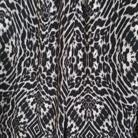 Gloria Vanderbilt Edition Black & White Abstract Print Top XL 3/4 Sleeve Stretch - Picture 7 of 13